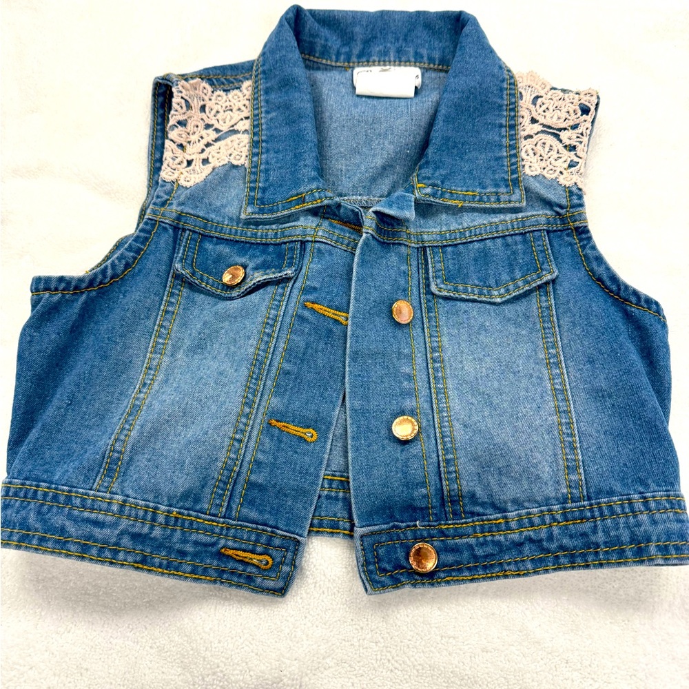 Rare Editions Girls Denim Vest
